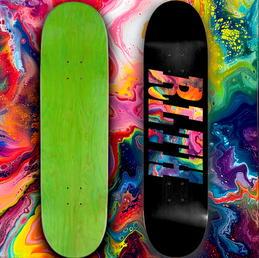 High-performance skateboard featuring a lightweight bamboo-carbon hybrid core, engineered for more pop, durability and control. super affordable skateboard deck.
